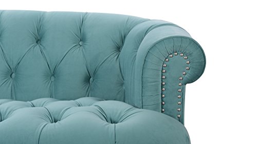 Jennifer Taylor Home La Rosa Sofa, Arctic Blue #TOP5