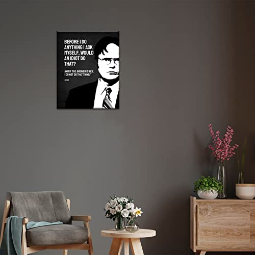 The Office Wall Art The Office Poster Motivational Quote Wall Art Funny Idiot Quote Print Posters The Office Tv Show Art Picture Decor Inspirational Wall Art For Office Decor No Framed 16X20 Inch #TOP2
