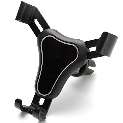 スマホホルダー 車載ホルダー スマホスタンド 車 携帯ホルダー エアコン吹き出し口用 クリップ式 落下防止 ワンタッチ 取り付け簡単 (ブラック)