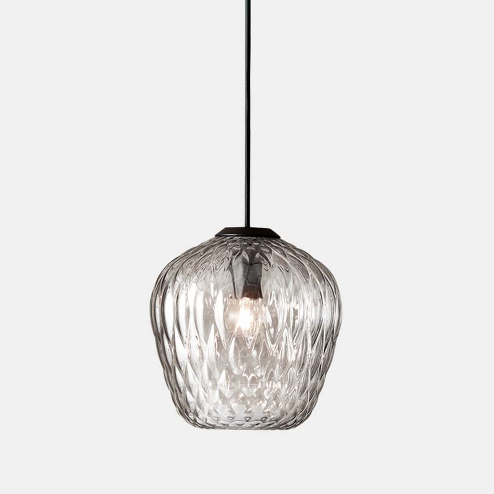Lampe suspendue avec hauteur réglable E27 en verre pour plafond moderne