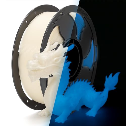 Glowing Blue PLA Filament 1.75mm Glow in The Dark 3D Print Filament,...