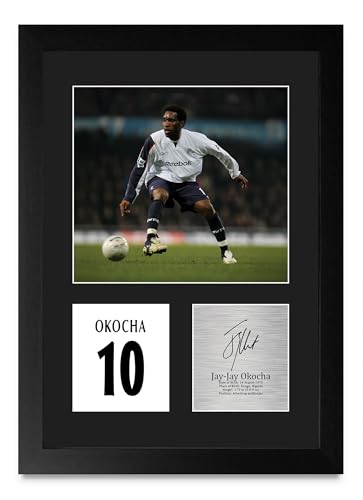 Regalos impresos de Jay-Jay Okocha para aficionados al fútbol y seguidores del Bolton