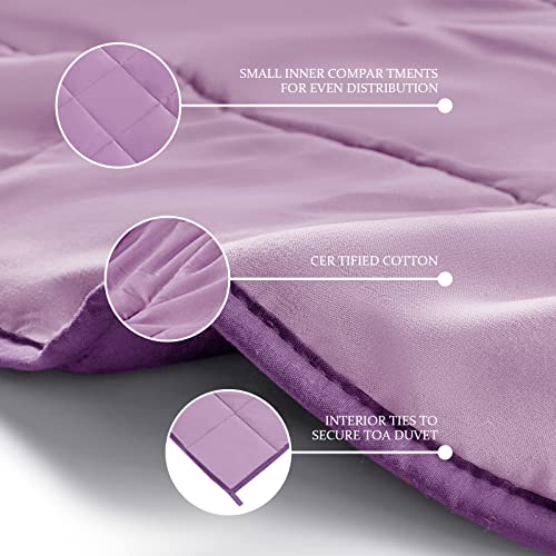CYMULA Weighted Blanket for Adults (20lbs 60"x80" Queen Size) - Cooling Breathable Heavy Blankets for Summer Winter - Ultra Microfiber Soft Comfort Throw with Glass Beads - Gifts for Men/Women