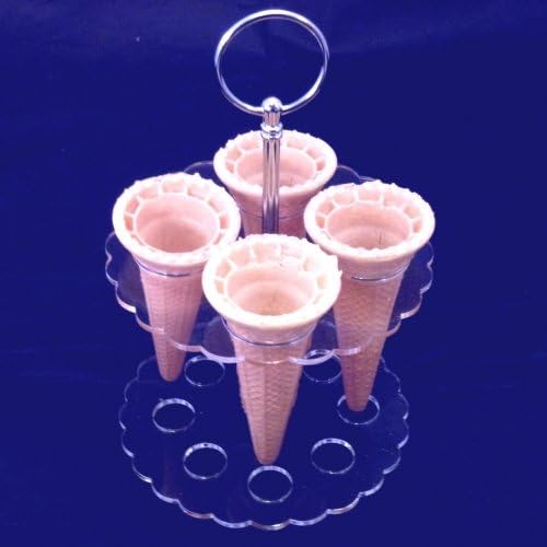 Porta Coppette Vuote Impilate Per Gelato Da Banco Con Due Colonne 21x13xh45 Cm   Colore Trasparente Ava Srl E 068pco B