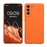 kwmobile Custodia Compatibile con Samsung Galaxy S21 Cover - Back Case per Smartphone in Silicone TPU - Protezione Gommata - arancia fruttata