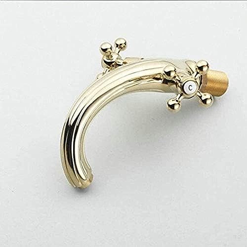 Grifo de baño dorado monobloque para solucionar las salpicaduras en el lavabo 5