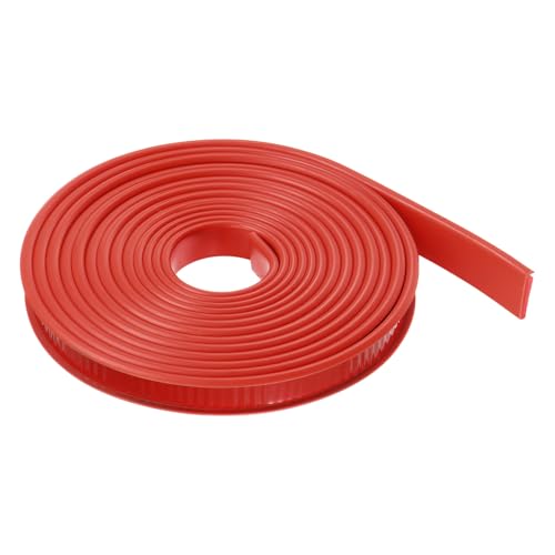 QUARKZMAN U-förmiges Kantenband, 14 mm x 6 m, selbstklebendes, Flexibles TPE-Furnierband, weicher Kantenstreifenschutz für Möbel, Schränke, Tische, Schutzreparatur, rot