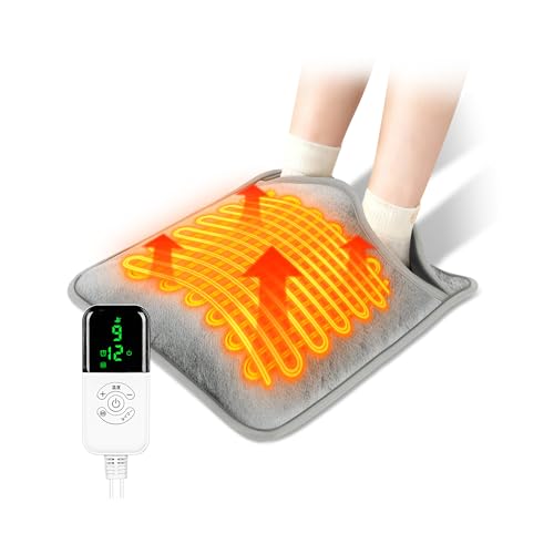Zyvrex 電気足温器 フットウォーマー 2025年アップグレード版【9段階温度調節&1-12Hのタイマー設定&ダニ除去ボタン】足元ヒーター コード一体型 速暖 足元 あったかグッズ 過熱保護 省エネ 電気座布団 高級水晶ボア素材 42cm*42cm 抗菌 防臭 軽量 漏電防止 手両足用 在宅勤務 防寒対策 PSE認証 日本語取扱説明書付き プレゼント