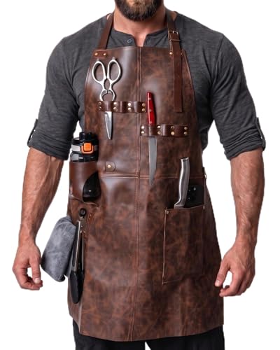 Tridep Leather Work Apron for Men