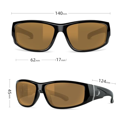 Image of Bnus polarized sunglasses for men women shades with spring hinges Scratch Proof UV400 protection