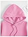 SOLY HUX Hoodies for Women Drawstring Long Sleeve Drop Shoulder Pullover Sweatshirt with Pocket Plain Pink Small