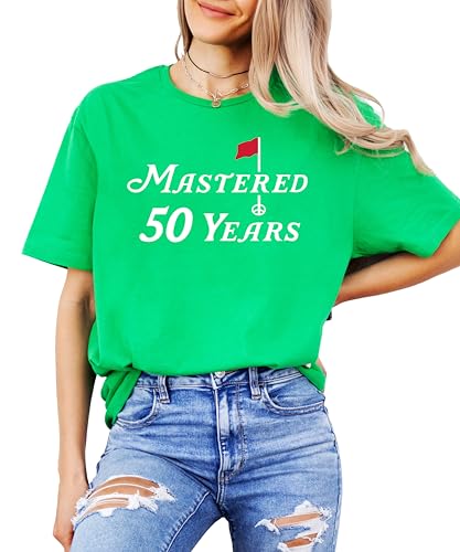 Mastered 50 Years Golf Shirt for Men and Women Funny 50th Birthday Golfing Theme Tee3
