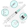 100 Pack 3ml with 21Ga 1inch Lab Supplies, Disposable Syringe with needle, Individually Packaged