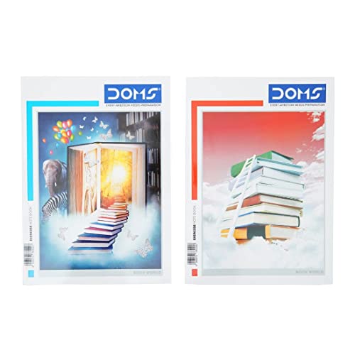 DOMS Book Series Notebook | A4 | Single Line | 57GSM | 400 Pages | 21 x 29.4 cm | Pack of 3