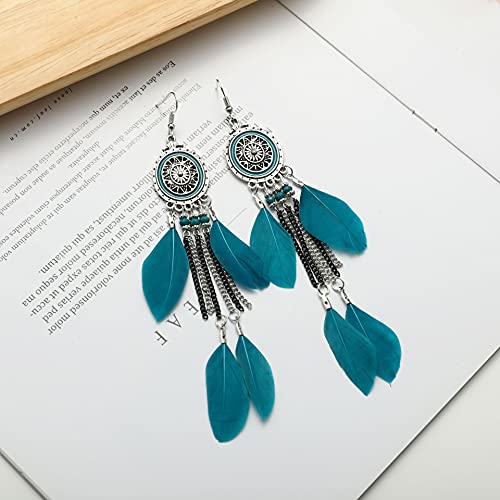 Brincos boêmios brincos étnicos brincos esculpidos gota de óleo brincos vintage brincos de borla lon