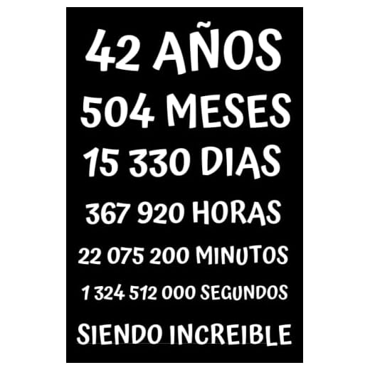 42 AÑOS SIENDO INCREIBLE: REGALO PARA HOMBRE Y MUJER DE 42 AÑOS DE CUMPLEAÑOS ORIGINAL Y DIVERTIDO , CUADERNO DE APUNTES O AGENDA, DIARIO, LEBRETA DE NOTAS ....