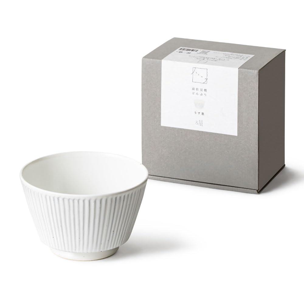 &NE Hasami Ware Donburi Bowl Light Ink Hare to Ke Diameter 5.9 x Height 3.7 inches (15 x 9.5 cm), Full Capacity, 30.4 fl oz (900 ml), Made in Japan, Donburi Bowl, Rice Bowl, Tableware, Round : Home & 