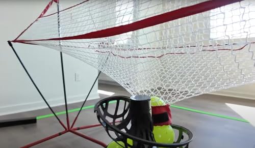 Teknigoo Tennis Maschine Mit Netz (12lb),Pickle bällewurfmaschinen Set für selbsttraining,Anfänger/Kinder/Trainer/Zuhause/Gericht, für alle Stufen/Alter,AC&Batterie&USB-Kabel
