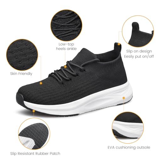 Image of Mens Slip on Walking Shoes Comfort Sock Shoes Non Slip Mesh Casual Running Sneakers