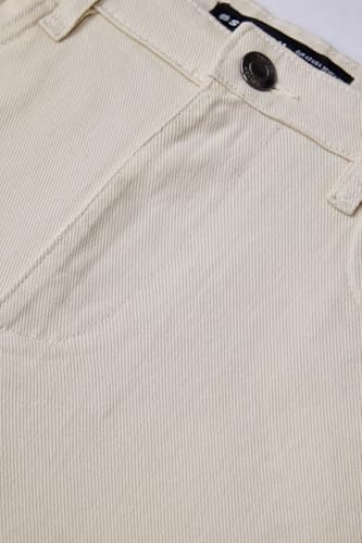 Image of SNITCH Men Casual Wear Trousers| Regular Fit Mid Rise Solid Wide-Leg Pants | 100% Linen Breathable & Lightweight Fabric for Summer, Office & Outings