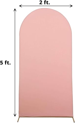 Vista 99 de Efavormart - Marco de fondo redondo de elastano de 7 pies, cubierta de arco de boda de 2 lados Blanco