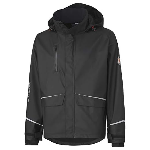 Helly Hansen Workwear regnjacka Chelsea Rain Jacket vattenavvisande arbetsjacka, Small, SVART