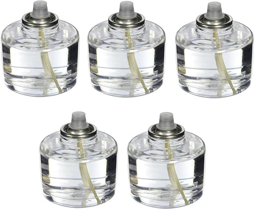 Image of D'Light Online HD36 Liquid Wax Disposable Clear Plastic 36 Hour Emergency Candles Fuel Cells Lamps Fuel Cells for Table Top Lights, Wedding, Restaurant Tables - (36 Hour, 24 Pack)