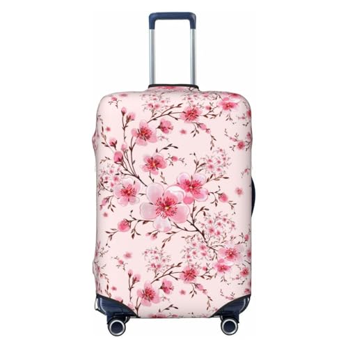 VOSERY Travel Luggage Cover - pink cute berry blossoms Washable Suitcase Covers Protector Fits 18-32 Inch Luggage