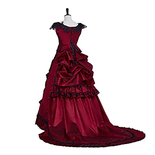 Women's Gothic Victorian Bustle Wedding Gown Renaissance Vintage Long Dress Steampunk Ball Gowns Evening Dress Costume steampunk buy now online Women's Gothic Victorian Bustle Wedding Gown Renaissance Vintage Long Dress Steampunk Ball Gowns Evening Dress Costume steampunk buy now online