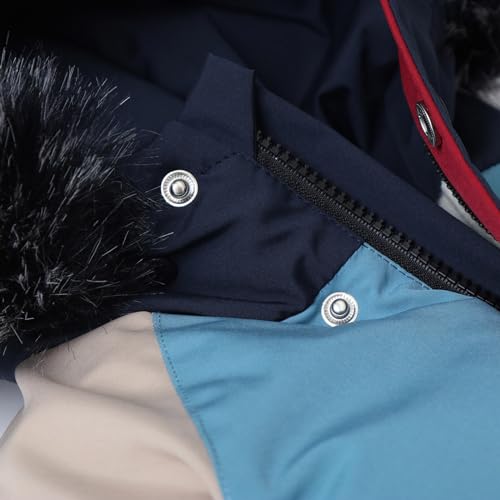 Combinaison de neige bébé unisexe avec capuche en plume - 2