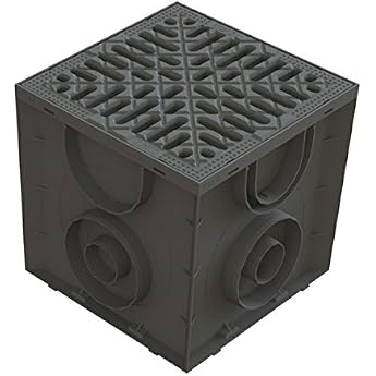 SP Courtyard Drain 25 x 25 cm with Cast Iron Grate KG Pipe Courtyard Sink Box
