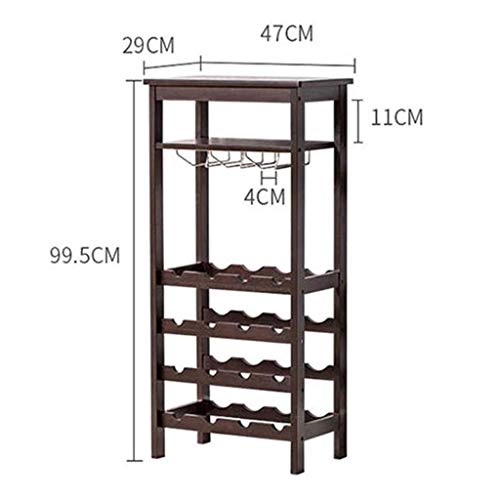 Soporte para botellas de vino de bambú 4 niveles capacidad 16 botellas miniatura 2
