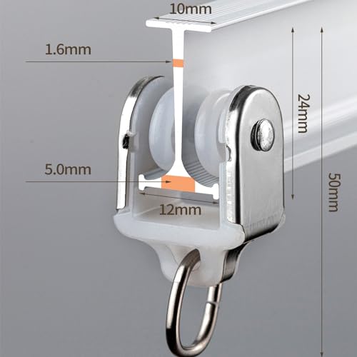 Separadores de habitaciones con riel flexible de techo para optimizar el espacio 3