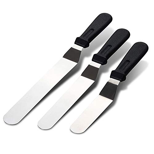 AILELAN Angled Icing Spatulas, Stainless Steel Offset Spatula Cake Decorating DIY Baking Tools