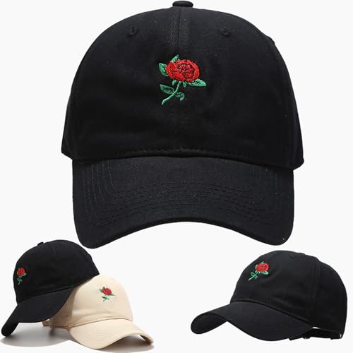 Gorra beisbolera negra bordada para hombre talla única miniatura 1
