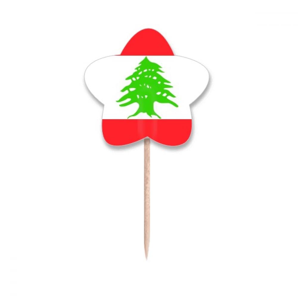 Cure-dents drapeau Liban pour décorer sans effort vos cupcakes de fête