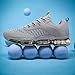 Men's Air Cushion Running Shoes Fashion Sneakers Non Slip Workout Casual Sport Cross Trainers Gym Training Comfortable Walking Shoes Grey