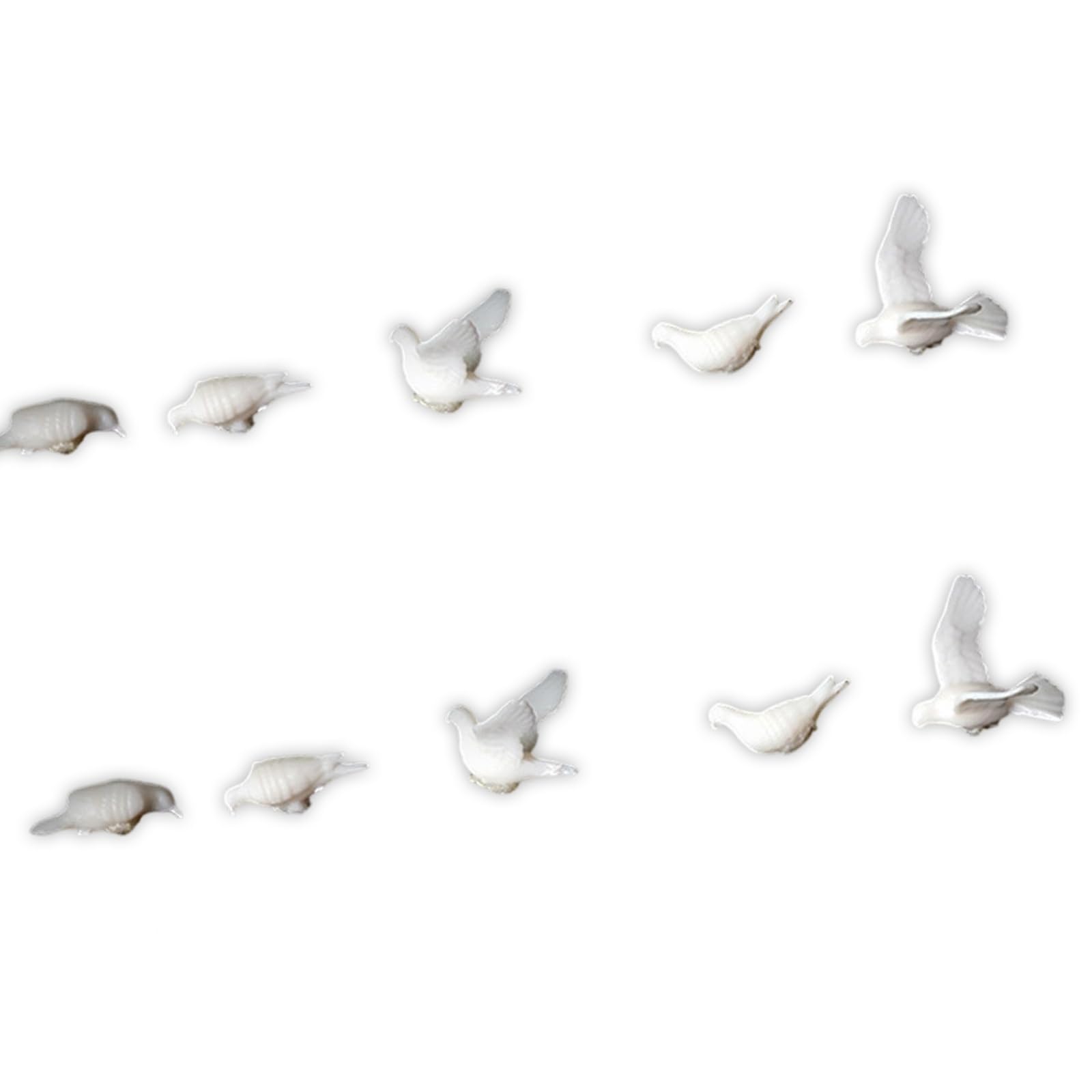 Mllepjdh 10Pcs Miniature Birds Figurine Pigeons Model Toy Minis White Doves Bulk for Dioramas Project Realistic Pigeons Decors Minis Doves for