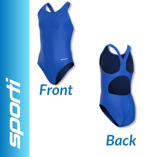 Image of Sporti Wide Strap Athletic One Piece Swimsuit for Women - Graphic Design Pattern - Swim Team Bathing Swimsuit for Competiton