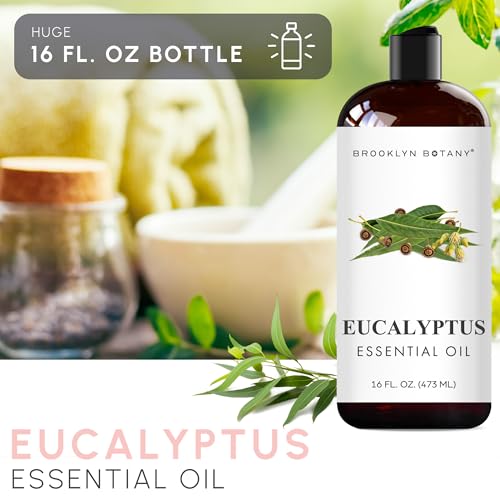 Image of Brooklyn Botany Eucalyptus Essential Oil - Huge 16 Fl Oz - for Candle Making, Soap Making, Diffusers, and Aromatherapy