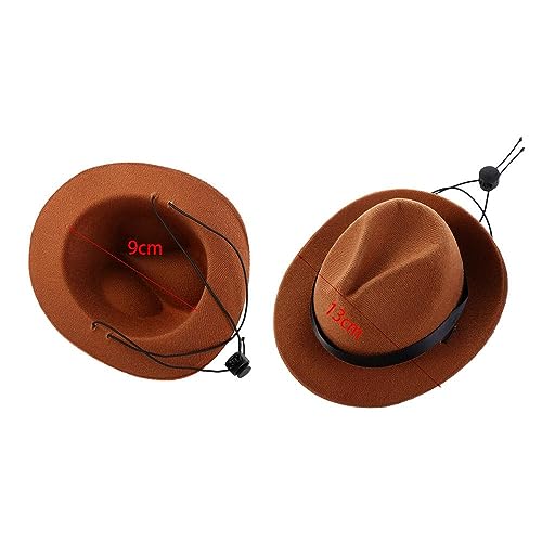 Kopida 3Pcs Pet Dog Cowboy Hat Adjustable Buckle Pet Hat Puppies Cowboy Cowgirl Cosplay Caps For Pet Cosplay Photo Props Accessories thumb #1