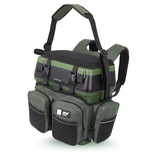 Zite Fishing [Multi Angelkoffer-Rucksack & Sitz-Kiepe in 1] Angeltasche inklusive 4x...