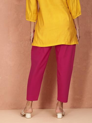 Image of TWIN BIRDS Women Cotton Kurti Pants | Straight Fit Ethnic Daily Trousers