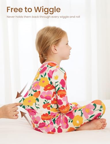 PATPAT Bamboo Viscose Pajama Set for Toddlers with Improved Tensile Strength, Snug Fit Pjs Sleeper for Baby Boys Girls Kids3