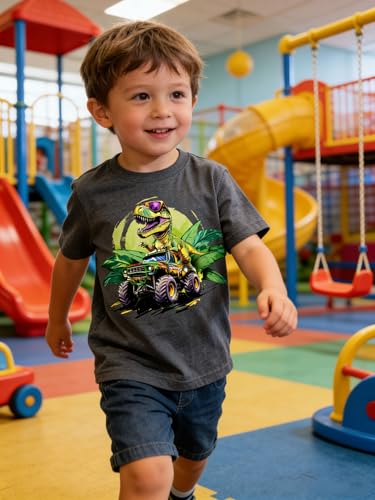Funnycokid Toddler Boys Shirts Kids Tshirt Truck Dinosaur Tees Size 6 7 - image 6