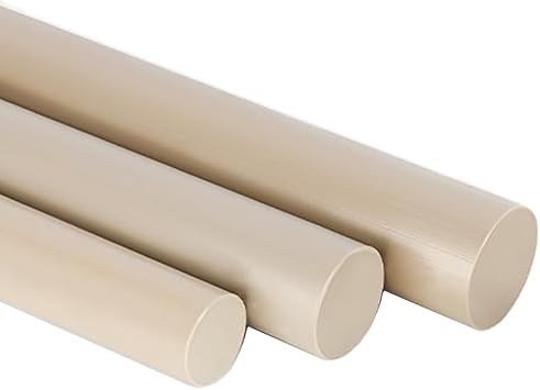 PEEK Rod 200mm Length, 6-8mm Diameter, High-Strength Thermoplastic for Engineering, Industrial Applications, CNC Machining,6mm*200mm 2pcs