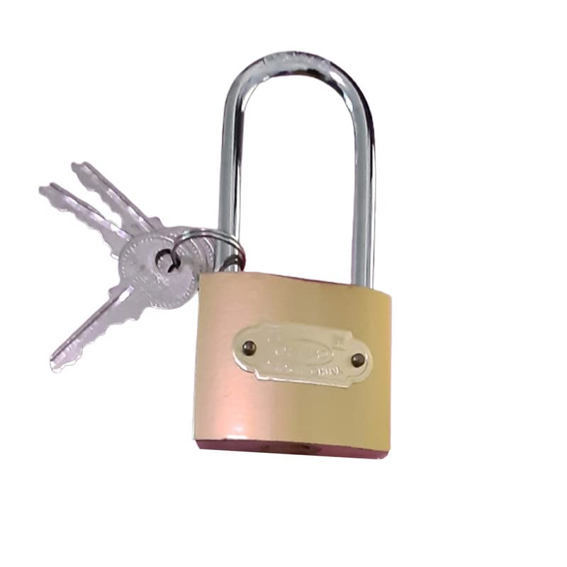Imported Stainless Steel 50 mm (2.0") Pressing Outdoor Lock with 3 Keys (Long Shackle) - 1No (B0BQJLQLWG) Amazon Price History, Amazon Price Tracker