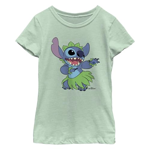 Image of Girl's Lilo & Stitch Sitting in Nature T-Shirt
