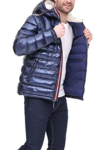 Image of Tommy Hilfiger Men's Midweight Sherpa Lined Hooded Water Resistant Puffer Jacket