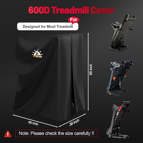 Image of Zettum Treadmill Cover - 600D Treadmill Dust Cover Waterproof, Gym Equipment Running Machine Covers with Windproof Drawstring, Exercise Workout Equipment Protective for Home Indoor Outdoor